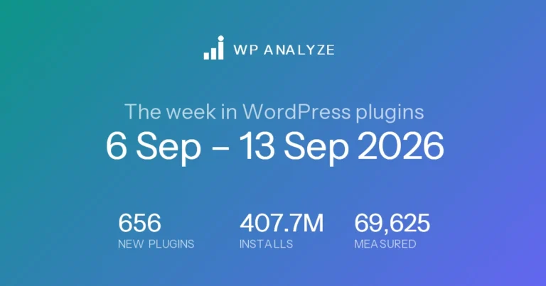 The week in WordPress plugins — 6 Sep – 13 Sep 2026