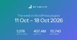 The week in WordPress plugins — 11 Oct – 18 Oct 2026